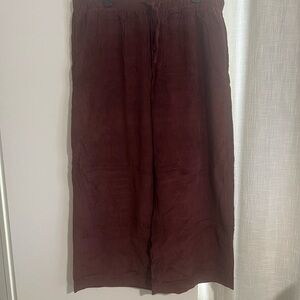 American Eagle Outfitters Burgundy Wide Leg Pants